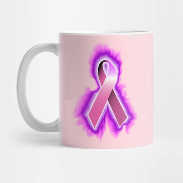 pink breast cancer ribbon by DrewskiDesignz